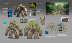 1131216 惡魔魚機 石頭人三視圖 300x180